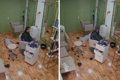 Mulher desmaiou cinco vezes em trinta minutos enquanto fazia o cabelo da irmã -  (crédito: Redes sociais)