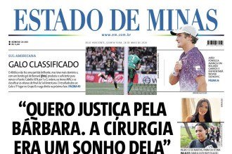 Confira a capa do Estado de Minas do dia 28/05/2026
