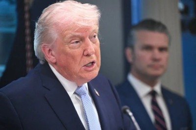 Estados Unidos classificam CV e PCC como 'terroristas globais' e pretendem enquadrar facções como organizações terroristas estrangeiras. Na foto, o presidente americano, Donald Trump -  (crédito: SAUL LOEB / AFP)