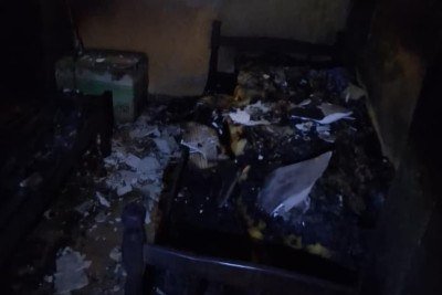 O quarto do jovem foi o foco do incêndio, infelizmente ele não conseguiu sair do local -  (crédito: Corpo de Bombeiros/Divugação)