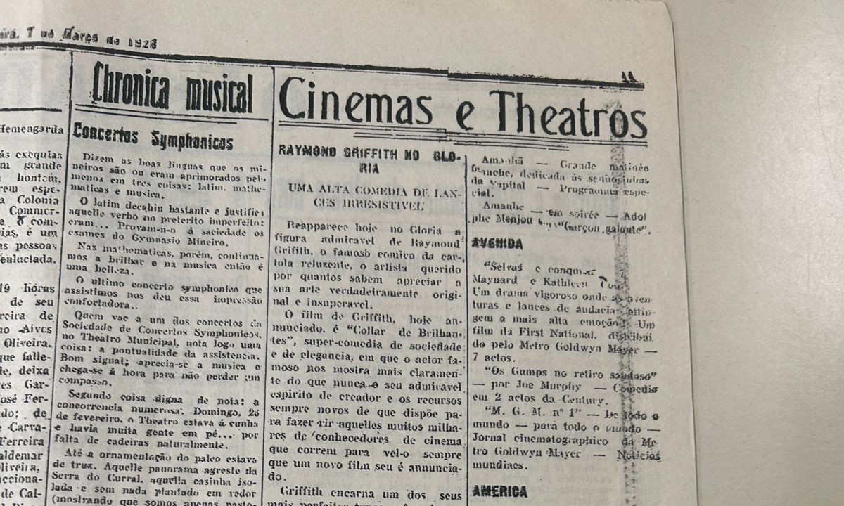 Programação de cinemas na primeira edição do EM-Pedro Naves/EM