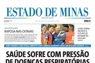 Capa impressa do Estado de Minas de 29/5/2026