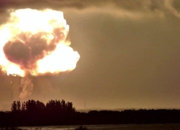 Foguete da Blue Origin explodiu durante teste       -  (crédito: AFP PHOTO / @JConcilus)