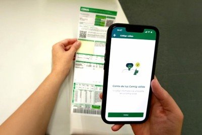 Nova ferramenta da Cemig permite que consumidores confirmem, pelo celular, se a conta de energia foi realmente emitida pela companhia antes de efetuar o pagamento -  (crédito: Cemig/Divulgação)