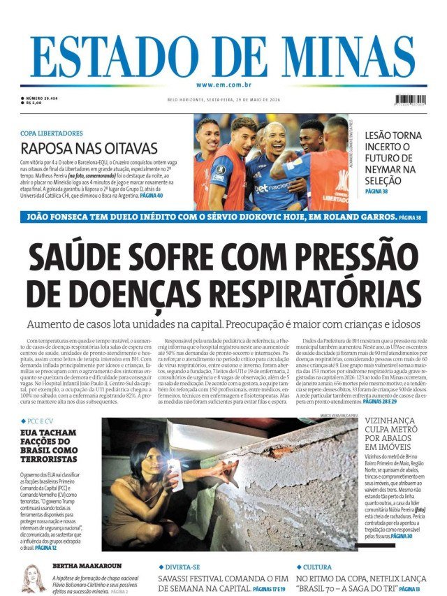 Capa do dia do EM - (crédito: jwilsoncarvalho.mg)