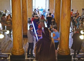 Cosplay &eacute; uma das atividades que unem fantasia e universo nerd dentro do Museu MM Gerdau -  (crédito: Leonardo Miranda)