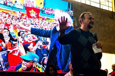 Presidente nacional do PT, Edinho Silva participou de encontro em Contagem, na Grande BH -  (crédito: Jair Amaral/EM/D.A.Press)