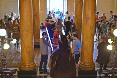 Cosplay &eacute; uma das atividades que unem fantasia e universo nerd dentro do Museu MM Gerdau -  (crédito: Leonardo Miranda)