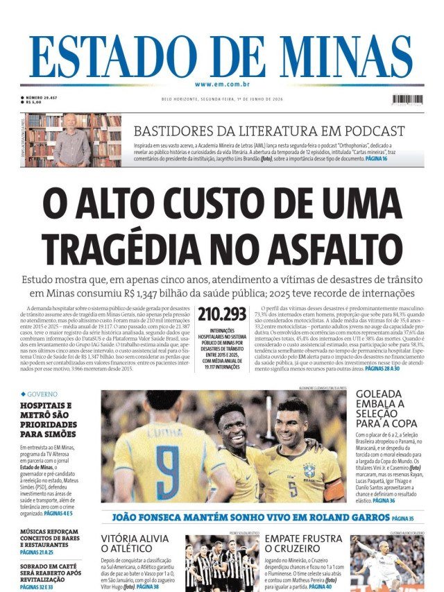 - (crédito: Capa do Estado de Minas )