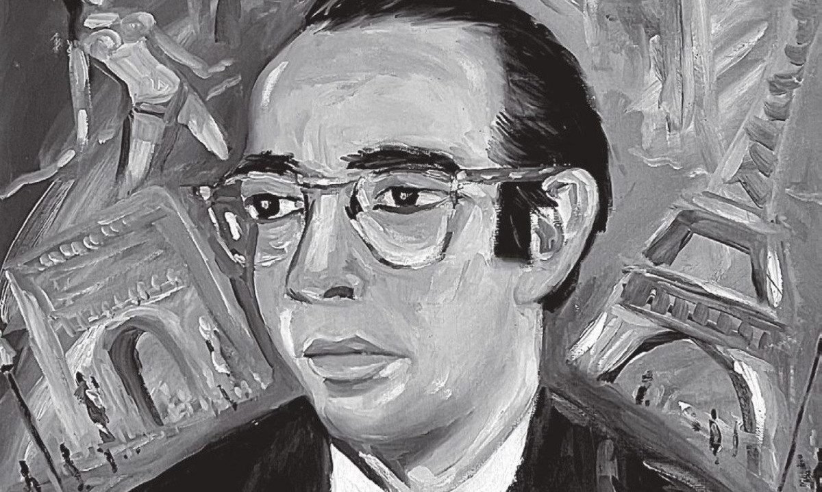 Retrato do escritor Wilson Castelo Branco pintado por Ed&eacute;sio Esteves