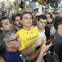 Em visita a BH, Flávio e aliados mantêm indefinição sobre chapa em Minas - Jair Amaral/EM/D.A Press