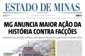 CONFIRA A CAPA DO ESTADO DE MINAS DO DIA 02/06/2026