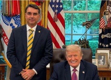 Flávio Bolsonaro articulou medida contra o Brasil -  (crédito: Reprodução do X )