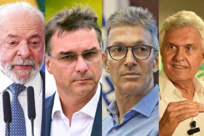 Lula ganha de Flávio Bolsonaro e empata com Zema e Caiado no 2º turno
 -  (crédito: Marcelo Camargo/Agência Brasil - Evaristo Sa / AFP - Leandro Couri/EM/D.A PRESS - Gladyston Rodrigues/EM/D.A.Press)