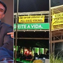 ‘Irmão, estarei contigo’: BH amanhece com faixas contra Flávio Bolsonaro  - Marcos Vieira / EM / DA Press / Redes sociais 