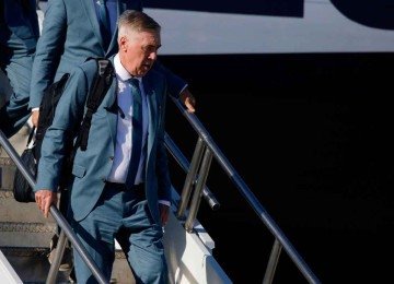 Carlo Ancelotti, técnico da Seleção Brasileira, desembarcou terça-feira (2/6) em território norte-americano -  (crédito: Leonardo MUNOZ / AFP)