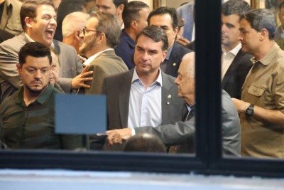 Flávio Bolsonaro pré-candidato à presidência da República em Belo Horizonte  -  (crédito: Marcos Vieira/EM/D.A. Press)