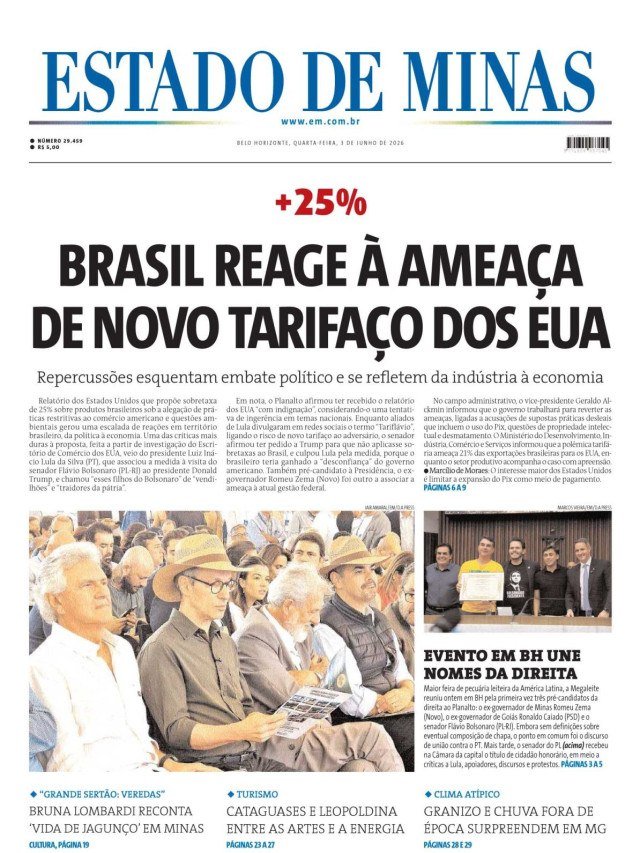 - (crédito: CAPA DO ESTADO DE MINAS )