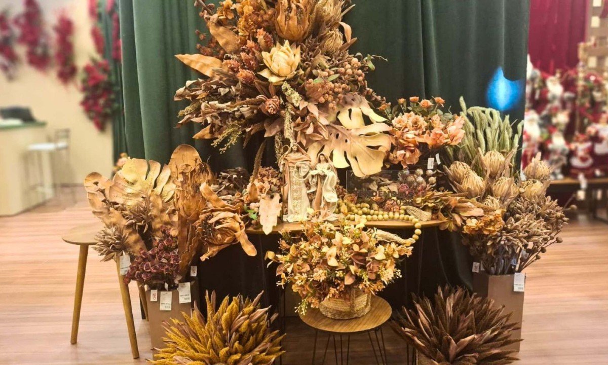Elementos de outono na decora&ccedil;&atilde;o de Natal