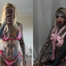 Supertatuada vai vir ao Brasil para refazer modificação corporal - Reprodução/ Instagram/ @amberlukereels666