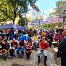 Professores em greve ocupam prédio da Secretaria Municipal de Planejamento - Jair Amaral/EM/D.A. Press