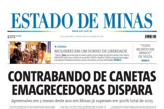CONFIRA A CAPA DO ESTADO DE MINAS DO DIA 04/06/2026