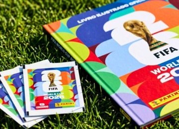 &Aacute;lbum e figurinhas da Copa do Mundo FIFA 2026, produtos oficiais que t&ecirc;m sido usados em golpes digitais contra colecionadores. -  (crédito: Panini)