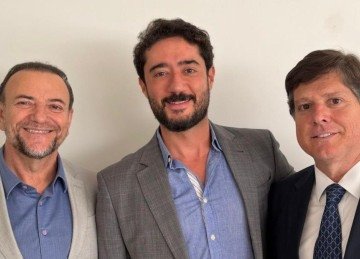 Edinho Silva, Gabriel Azevedo e Baleia Rossi se reuniram em Brasília -  (crédito: Divulgação)