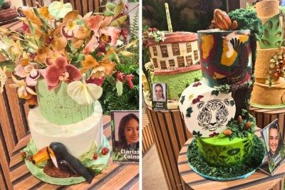 Brasilidade aparece no sabor e na decoração dos bolos -  (crédito: Maria Dulce Miranda / EM)