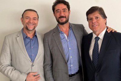 Edinho Silva, Gabriel Azevedo e Baleia Rossi se reuniram em Brasília -  (crédito: Divulgação)