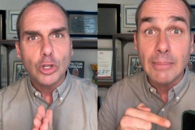 Eduardo Bolsonaro em vídeo nas redes sociais -  (crédito: X/Reprodução) -Eduardo Bolsonaro em vídeo nas redes sociais -  (crédito: X/Reprodução)