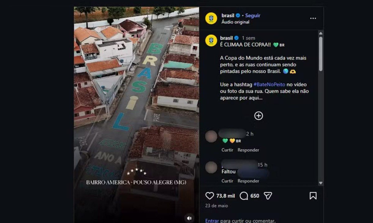 O material chamou a aten&ccedil;&atilde;o da CBF, que entrou em contato para solicitar os arquivos originais das imagens