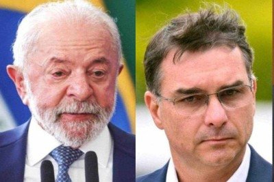Pesquisa mostra vitória de Lula (PT) em cenários de segundo turno contra Flávio Bolsonaro (PL) e Aécio Neves (PSDB) -  (crédito: Marcelo Camargo/Agência Brasil - Evaristo Sá/AFP - Jair Amaral/EM/D.A. Press)