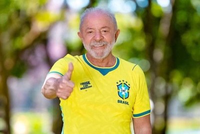 Lula cobriu logomarca da Nike com 'O Brasil é dos brasileiros' -  (crédito: Ricardo Stuckert/PR)