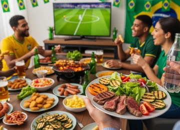 Cenas de torcida e churrasco na Copa do Mundo, um cenário onde a alimentação equilibrada se torna fundamental para a saúde - (crédito: Flow) Cenas de torcida e churrasco na Copa do Mundo, um cenário onde a alimentação equilibrada se torna fundamental para a saúde - (crédito: Flow)