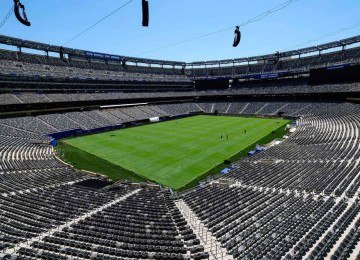 Estreia da Seleção Brasileira diante de Marrocos será no Met Life Stadium, que a Fifa chama de Estádio de Nova Iorque -  (crédito: ANGELA WEISS / AFP)