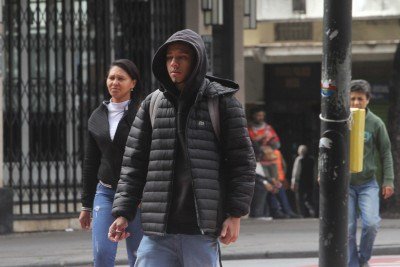  Frio na Praça Sete, no Centro de BH.  -  (crédito:  Jair Amaral/EM/D.A Press. )