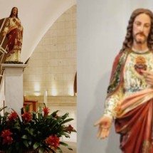 Santuário da Grande BH celebra restauro de imagem com terço e missa - Crédito: Arquidiocese de BH/Reprodução