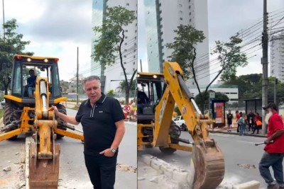 Prefeito Álvaro Damião divulgou retirada da Ciclofaixa da Afonso Pena nas redes sociais
 -  (crédito: Reprodução/Redes Sociais)