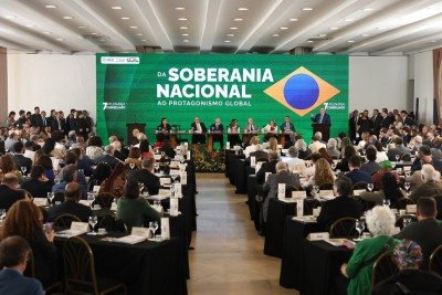 O presidente Luiz In..cio Lula da Silva na reuni&atilde;o do Conselh&atilde;o -  (crédito:  Marcelo Camargo/Ag&ecirc;ncia Brasil)