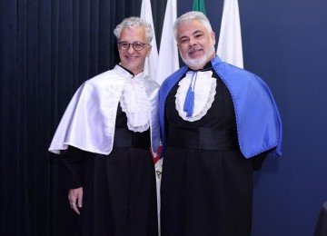 O reitor do UniBH, Guilherme Guerra, com o vice-reitor Fernando Malheiros -  (crédito: UniBH/ Divulgação)