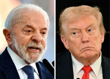 Relação entre Lula e Trump volta a ficar tensa por causa da proximidade das eleições brasileiras -  (crédito: EVARISTO SÁ/AFP  JIM WATSON/AFP)