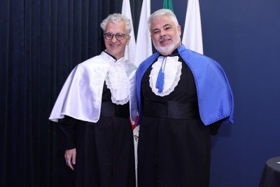 O reitor do UniBH, Guilherme Guerra, com o vice-reitor Fernando Malheiros -  (crédito: UniBH/ Divulgação)