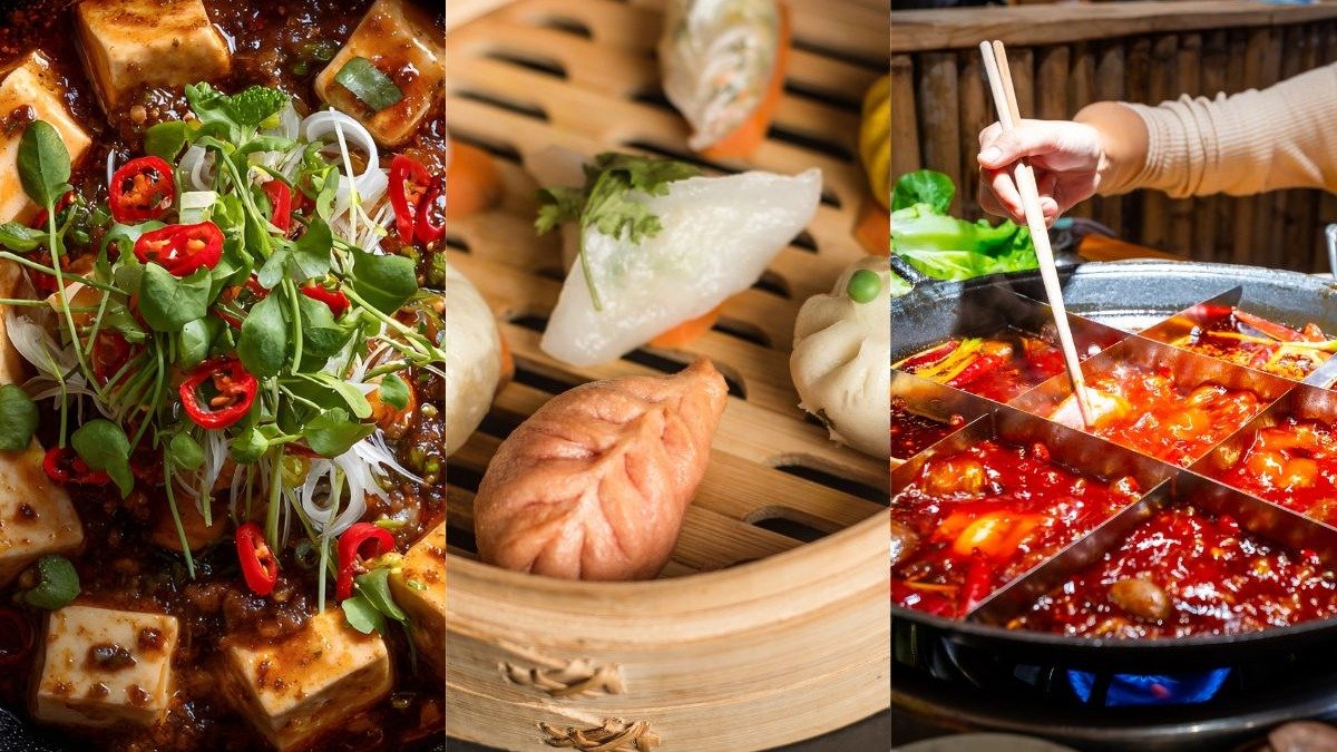 A verdadeira riqueza da gastronomia chinesa &eacute; explorada na mat&eacute;ria, com pratos como Mapo Tofu, Dim Sum e Hot Pot mostrando a diversidade. -  (crédito: Axel Makhalov /
IndigoLT de Getty Images Pro / kitzcorner de Getty Images Signature)