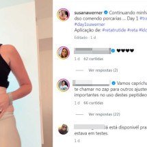 Susana Werner inicia tratamento com caneta emagrecedora e expõe luta contra a balança - Instagram/Reprodução