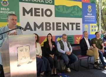 Damião anunciou uma série de medidas para o meio ambiente da cidade na manhã desta quinta-feira (18/6) -  (crédito: Leandro Couri/EM/D.A Press)