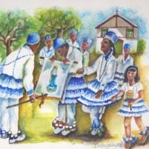 Mostra reúne aquarelas de Beatriz Coelho inspiradas na cultura popular - Divulga&ccedil;&atilde;o