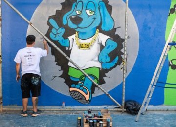 Quadra revitalizada &eacute; parte de projeto cultural no Morro das Pedras -  (crédito: Ivan Abreu)