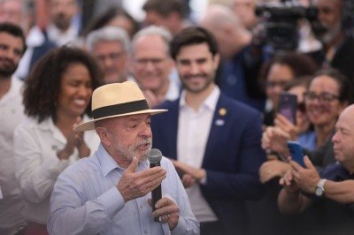 De BH, Lula segue para Divinópolis,  onde participa da inauguração do Hospital Universitário Regional  -  (crédito: Leandro Couri/EM/D.A Press)