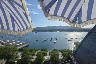 No calor, Lago de Zurique se transforma em balneário na Suíça -  (crédito: Carlos Altman/EM)